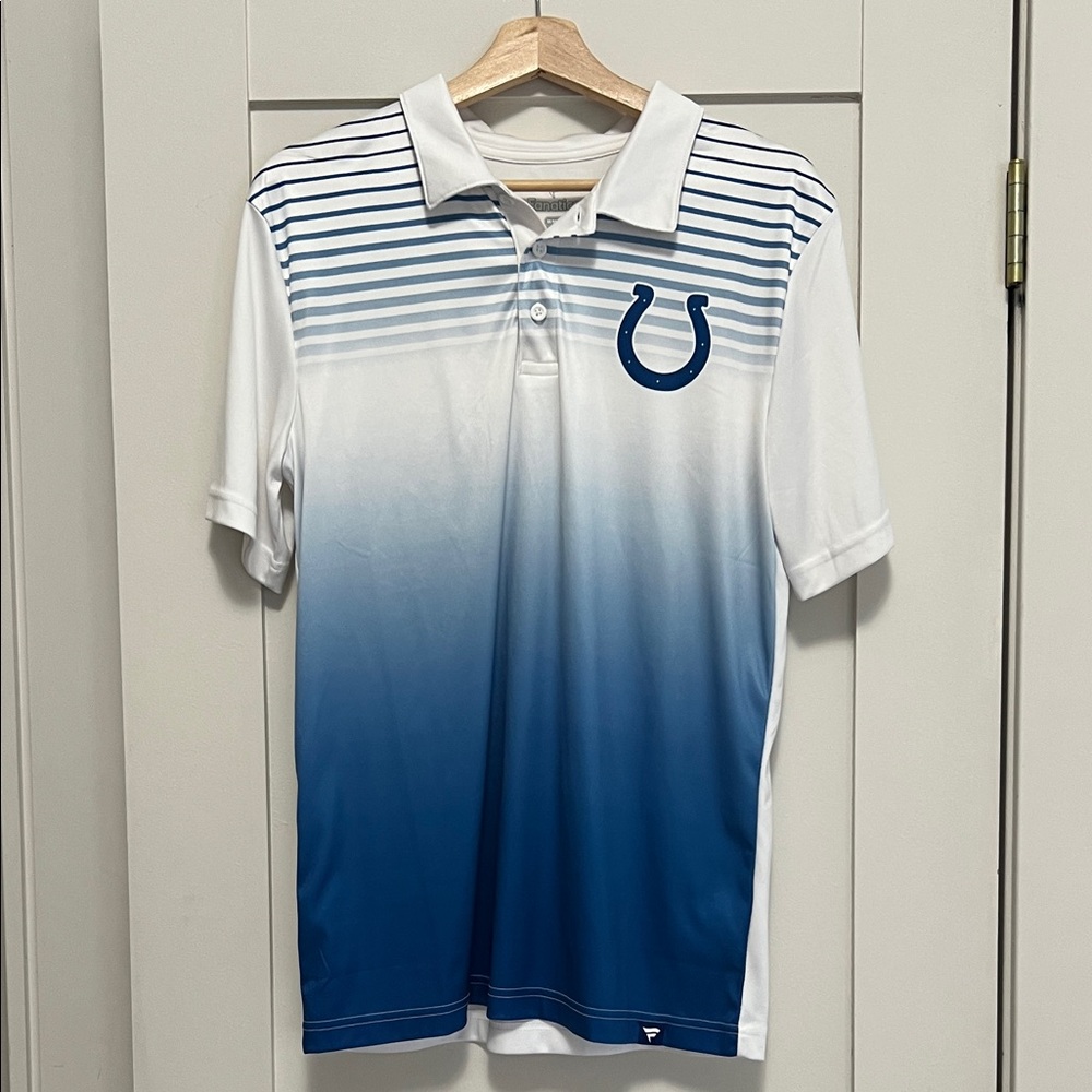 Fanatics Colts White to Blue Ombre Polo